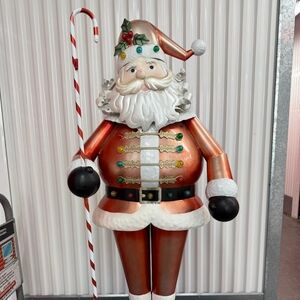 Snowman and Santa statue